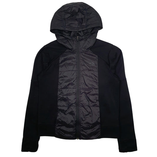 Womens Black The North Face Softshell Hooded Crewneck Coat