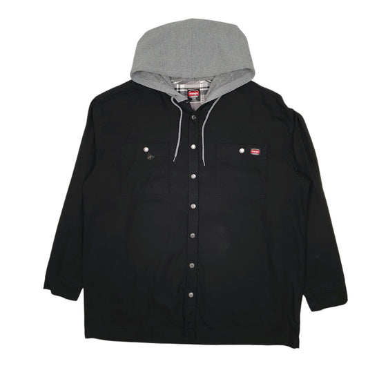 Mens Black Wrangler Lightweight Chore Hoodie Coat