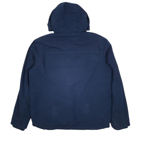 Mens Navy Levis Sherpa Lined Hoodie Coat