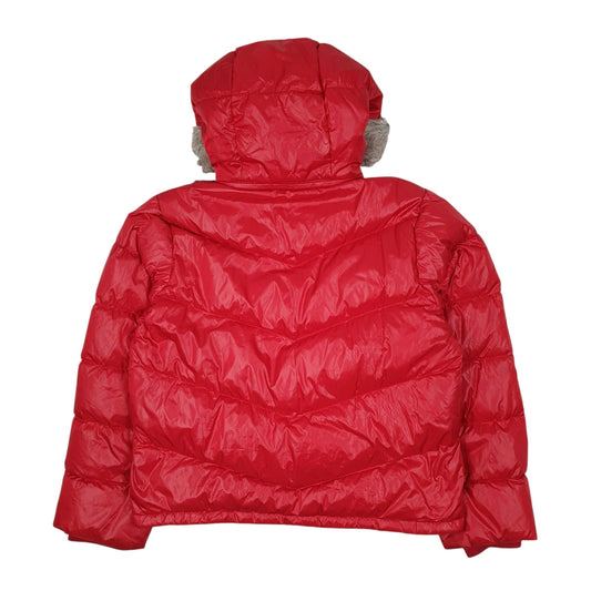 Womens Red Nautica Hooded Coat