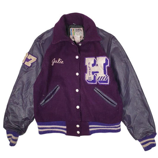 Womens Purple Meca Sportswear Vintage 90s Trophy Jackets Coat