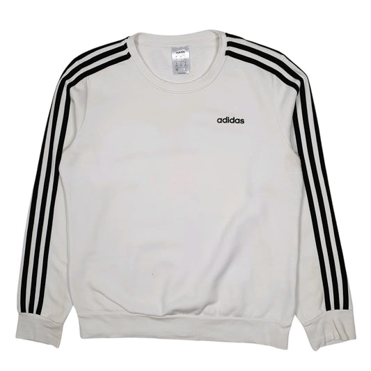 Womens White Adidas Stains and marks across front, back, and sleeves. Crewneck Jumper