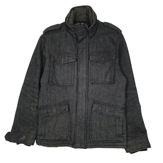 Mens Grey H&M Military Navy Coat