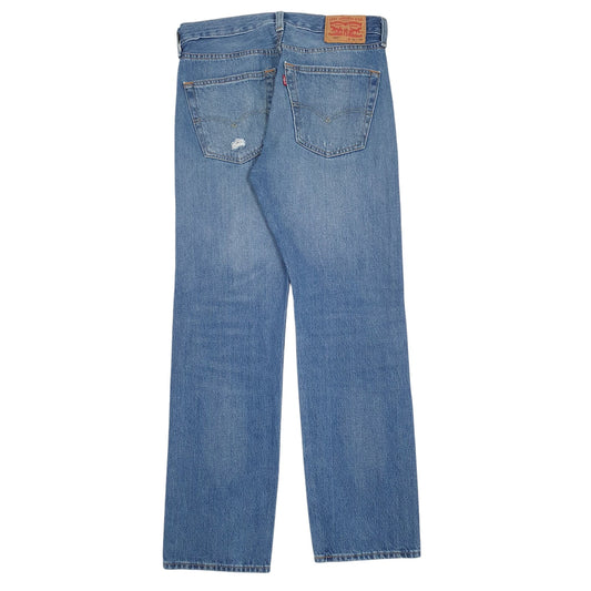 Mens Blue Levis Distressed Jeans
