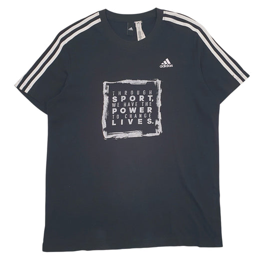 Mens Black Adidas Short Sleeve T Shirt