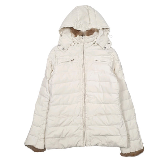 Womens Cream Hi-Look Parka Coat