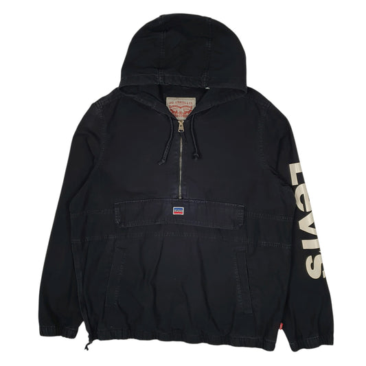 Mens Navy Levis Windbreaker Coat