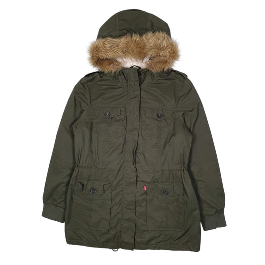 Womens Green Levis Longline Coat