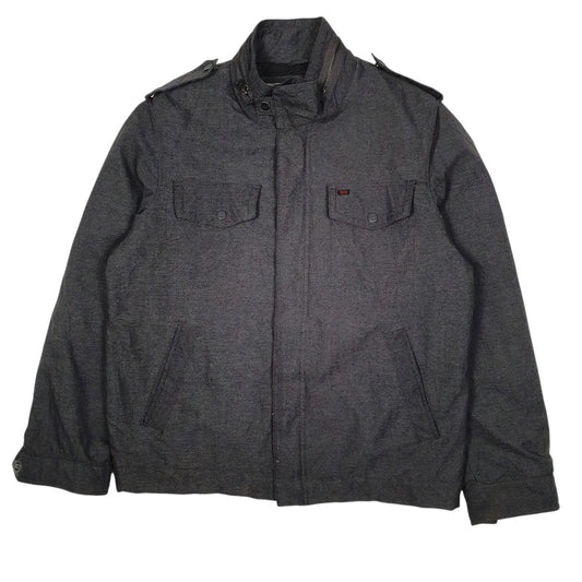 Mens Grey Levis Military Padded Coat