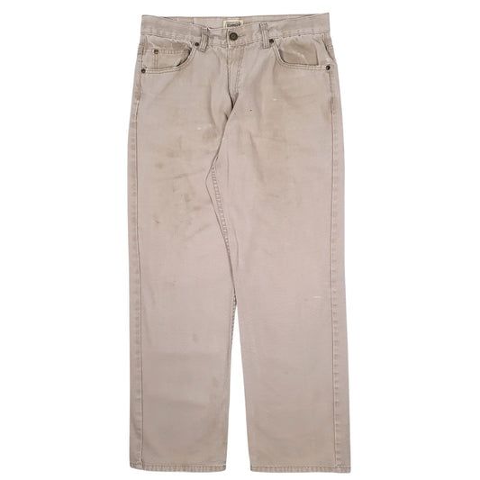 Mens Beige Schmidt Workwear Chino Trousers