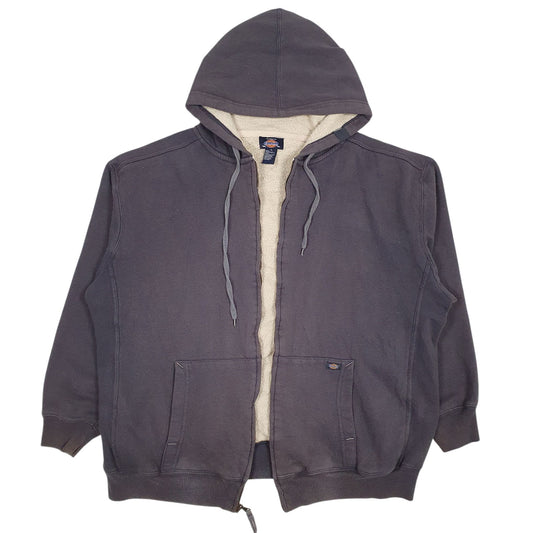 Mens Grey Dickies Fleece Lined Full Zip Jumper