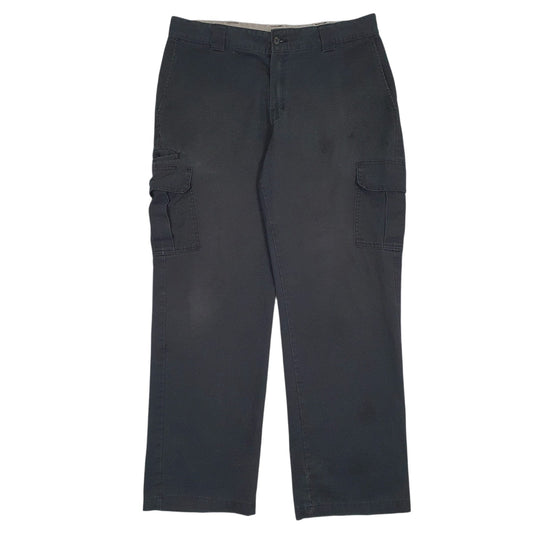 Mens Black Dickies Workwear Cargo Trousers