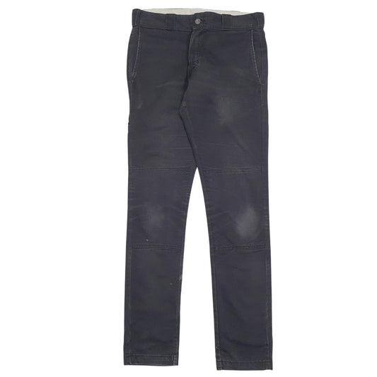 Mens Grey Dickies Workwear Double Knees Chino Trousers