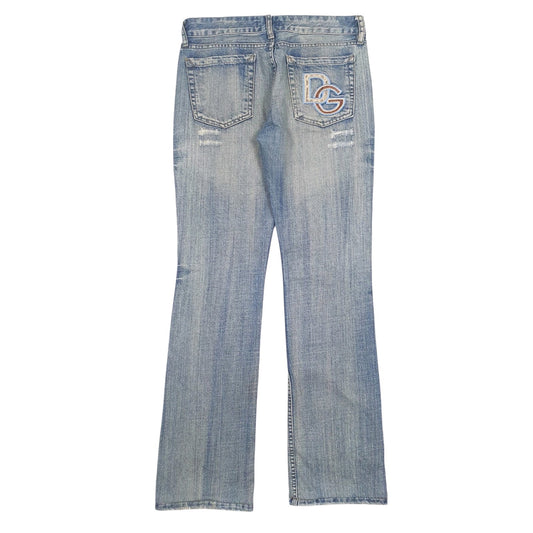 Womens Blue Dolce and Gabbana Distressed Jeans