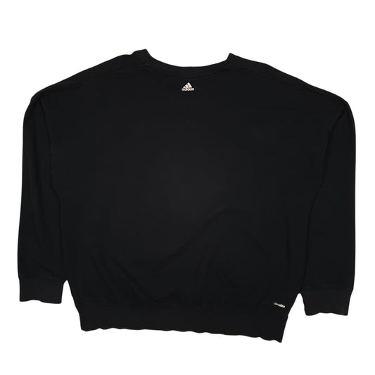 Womens Black Adidas Baggy Crewneck Jumper