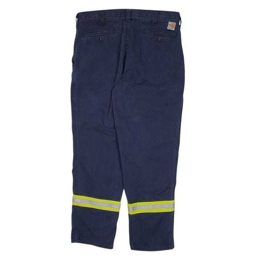 Mens Navy Carhartt Hi Vis Trousers