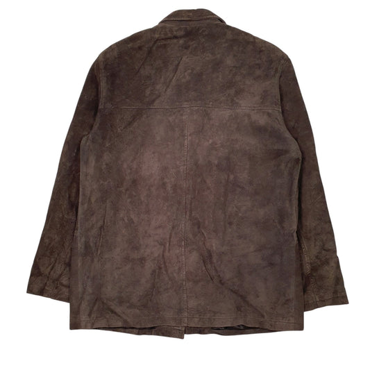Mens Brown Leather Tex Coat