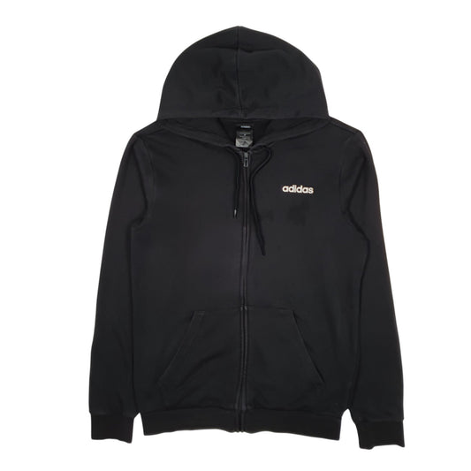 Mens Black Adidas Hoodie Full Zip Jumper