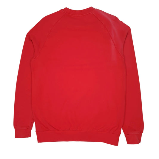 Mens Red Adidas Crewneck Jumper
