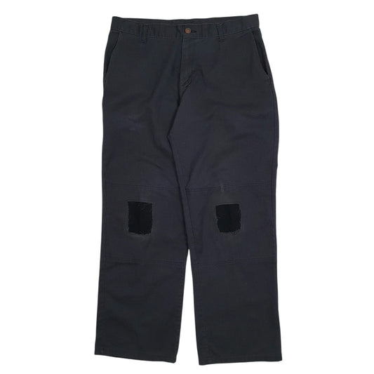 Mens Black Dickies Double Knee Chino Trousers