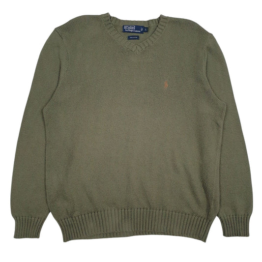 Mens Green Polo Ralph Lauren Crewneck Jumper