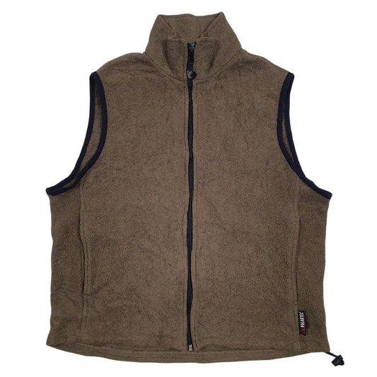 Mens Brown Woolrich Polartec Made In USA Vest Jumper