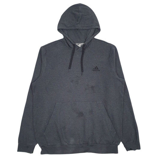 Mens Grey Adidas Hoodie Jumper