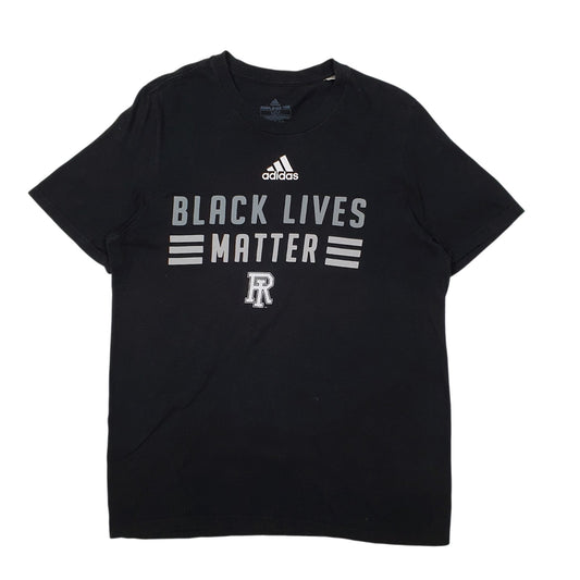 Mens Black Adidas Black Lives Matter Short Sleeve T Shirt