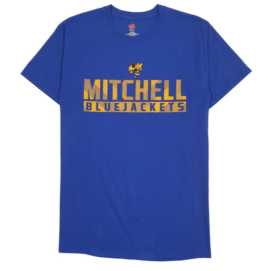 Mens Blue Hanes Mitchell Bluejackets Short Sleeve T Shirt