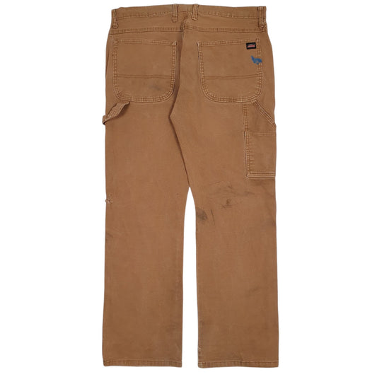 Mens Brown Dickies Workwear Trousers