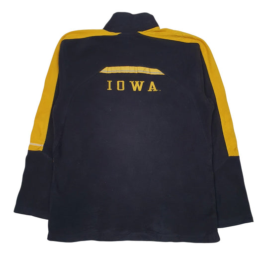 Mens Black Nike Vintage Teams Iowa Hawkeyes Quarter Zip Jumper