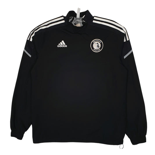 Mens Black Adidas Pullover Crewneck Michigan Wolves Football Soccer Hoodie Coat
