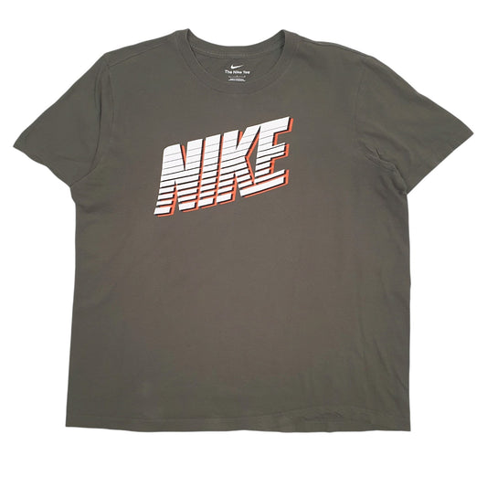 Mens Grey Nike Spellout Short Sleeve T Shirt