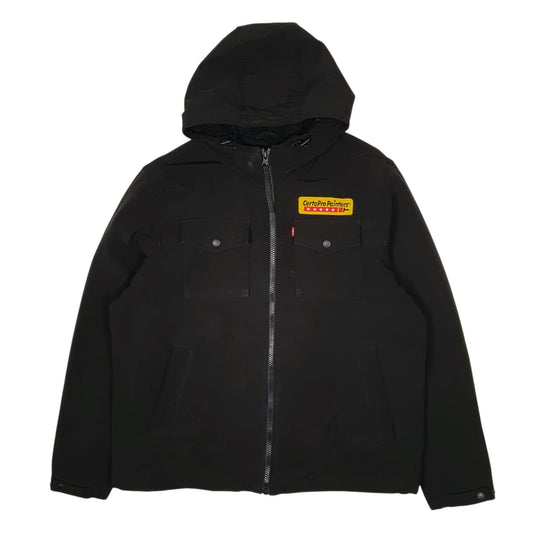 Mens Black Levis Hoodie Workwear Coat