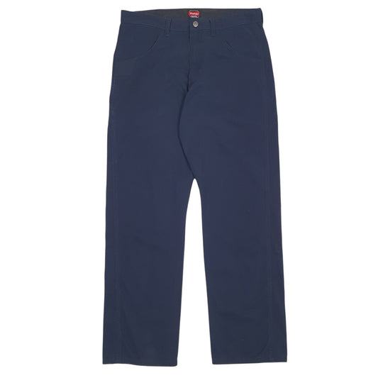 Mens Navy Wrangler Workwear Chino Trousers