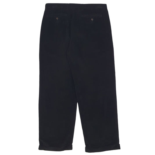 Mens Black Nautica Rigger Pleated Trousers