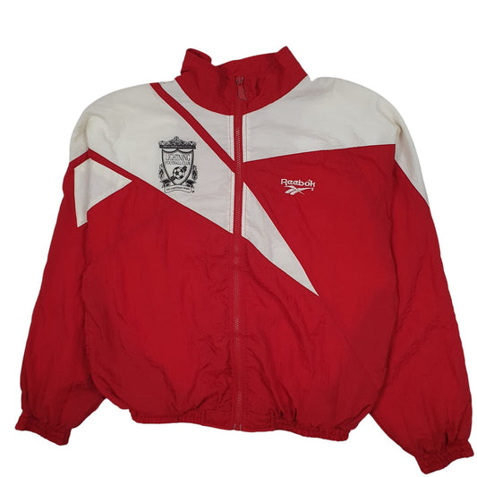 Mens Red Reebok Vintage 90s Boston Lightning Coat