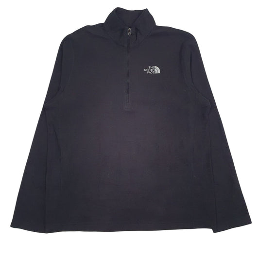 Mens Black The North Face Quarter Zip Jumper