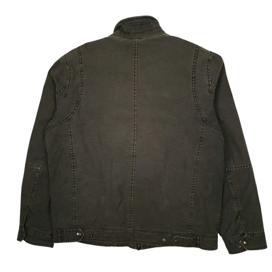 Mens Green Levis Military Bomber Sherpa Lined Coat