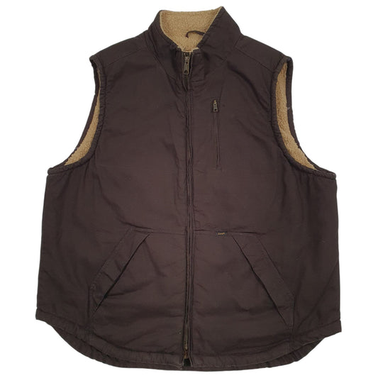 Mens Brown Lee Workwear Sherpa Lined Coat