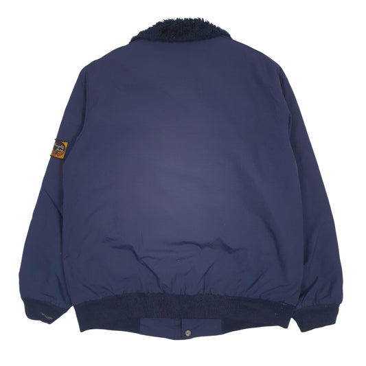 Mens Navy Wrangler Racing Team Sherpa Lined Coat