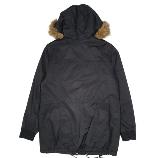 Womens Black Levis Sherpa Lined Full Zip Coat