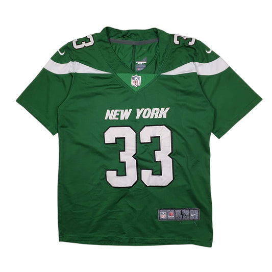 Mens Green NFL New York Jets Football Jersey Adams 33 Short Sleeve T Shirt