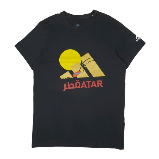 Mens Black Adidas JB Qatar Short Sleeve T Shirt