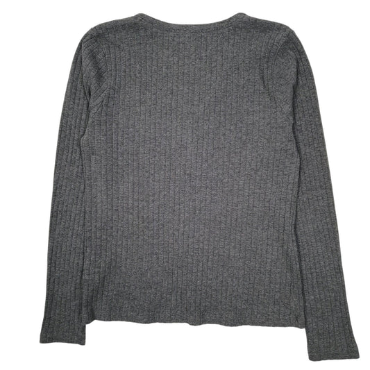Womens Grey U.S. POLO ASSN. Cardigan V Neck Jumper
