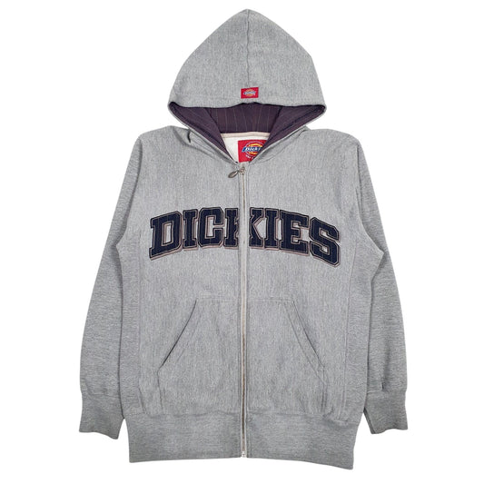 Mens Grey Dickies Spellout Full Zip Jumper
