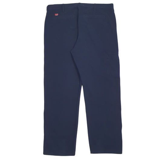 Mens Navy Wrangler Workwear Trousers