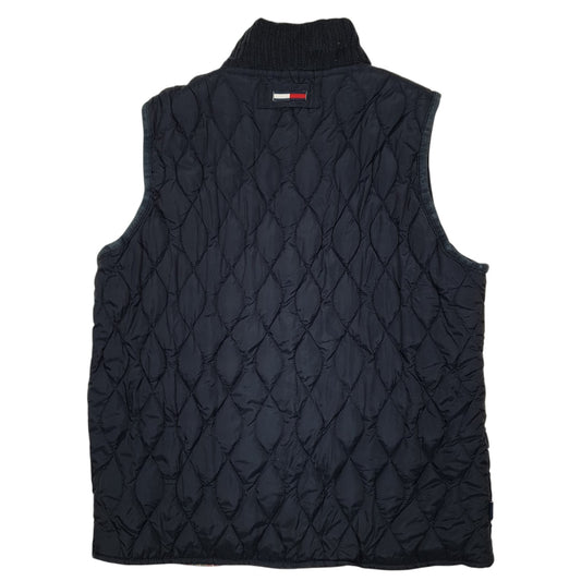 Womens Navy Tommy Hilfiger Quilted Crewneck Coat