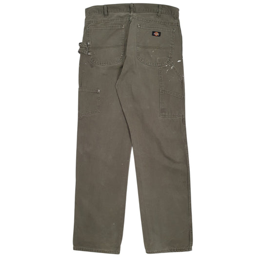 Mens Green Dickies Workwear Trousers