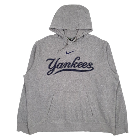 Mens Grey Nike MLB New York Yankees Hoodie Jumper